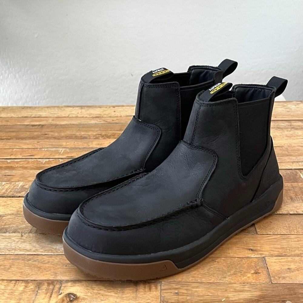 KEEN Men's Gibson Chelsea Engineered Utility Work Boots Sz 12D Safety Carbon Toe